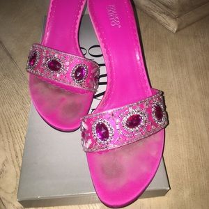 Pretty Pink Stone Sandals